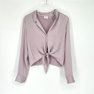 Wilfred Top Womens M Purple Cropped Casual Basic Artizia Normcore Career‎